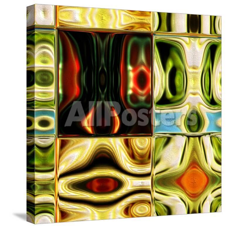 Art Abstract Geometric Textured Bright Background Light Gold Orange Blue Red And Brown Colors