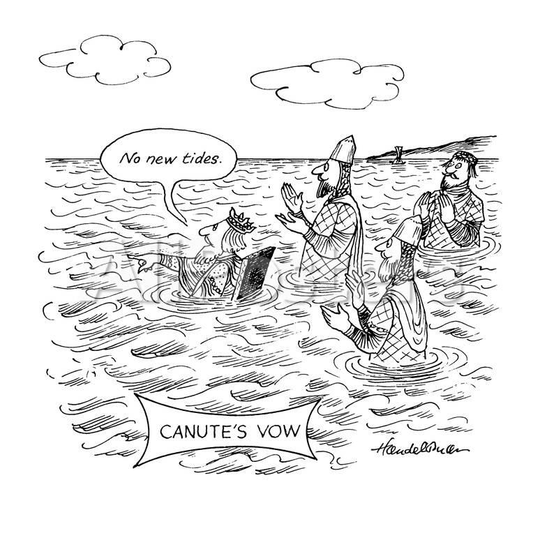 Canute S Vow New Yorker Cartoon Premium Giclee Print J B Handelsman Allposters Com