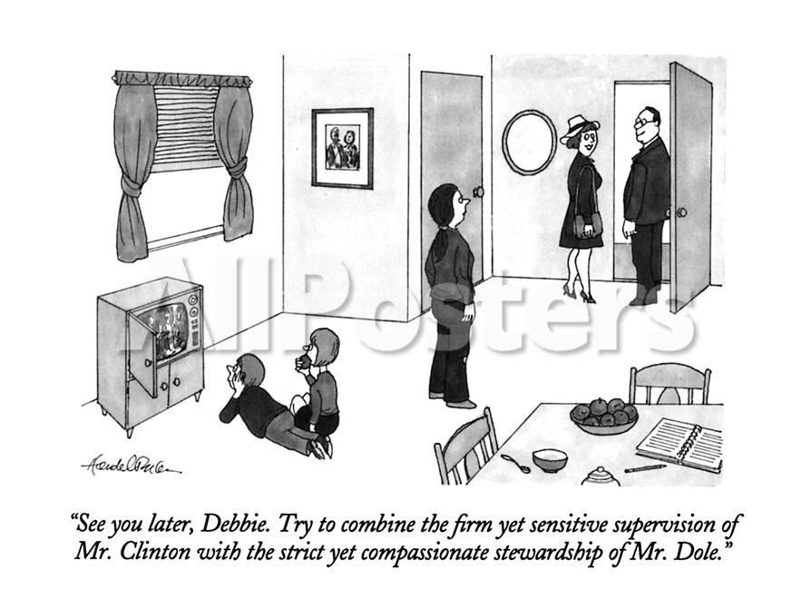 See You Later Debbie Try To Combine The Firm Yet Sensitive Supervision New Yorker Cartoon Premium Giclee Print J B Handelsman Allposters Com