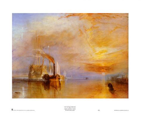 DECORARTS - The Fighting Temeraire De William Turner. Reproducción De Pintura Al óleo, Impresión Giclée En Lienzo. Arte De Pared Enmarcado Listo Para Colgar Para Decoración Del Hogar Y La Oficina