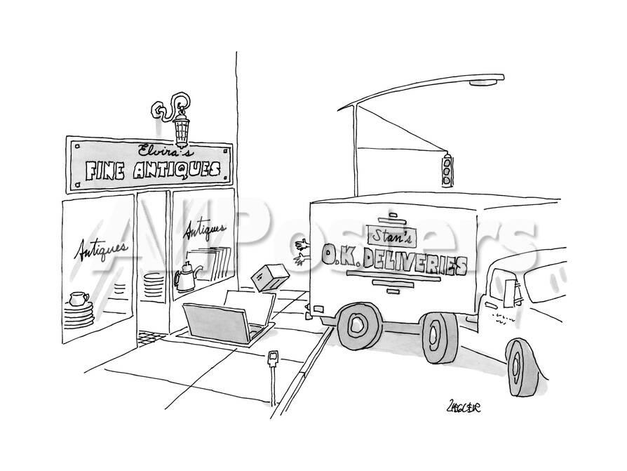 A Box From A Truck Labeled
