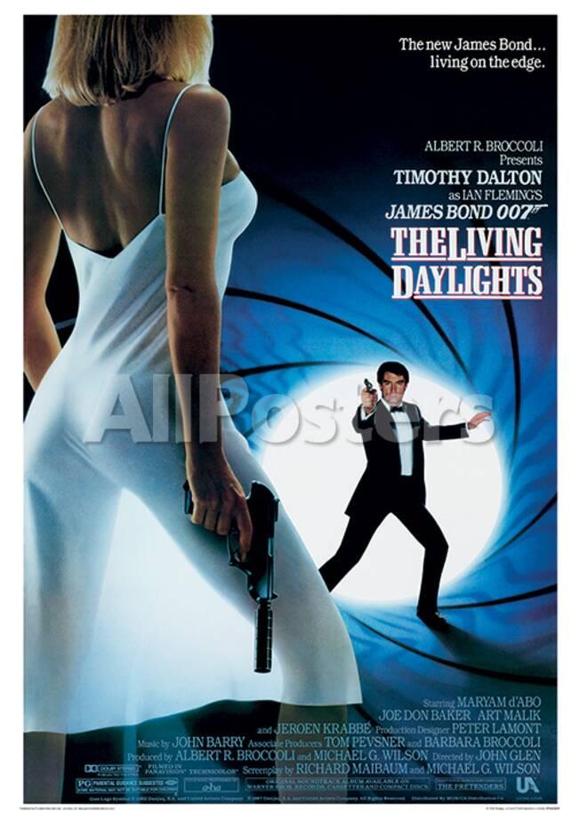 james bond the living daylights one sheet movie poster print