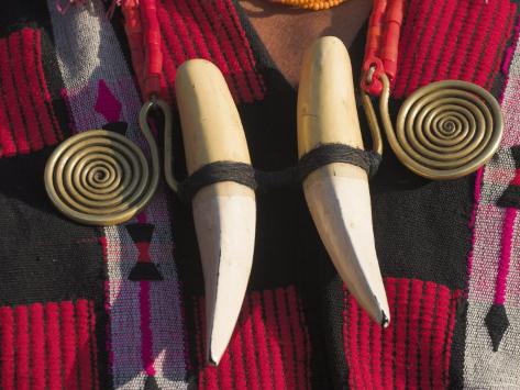Tiger Teeth Necklace, Naga New Year Festival, Lahe Village, Sagaing Region, Myanmar Photographic