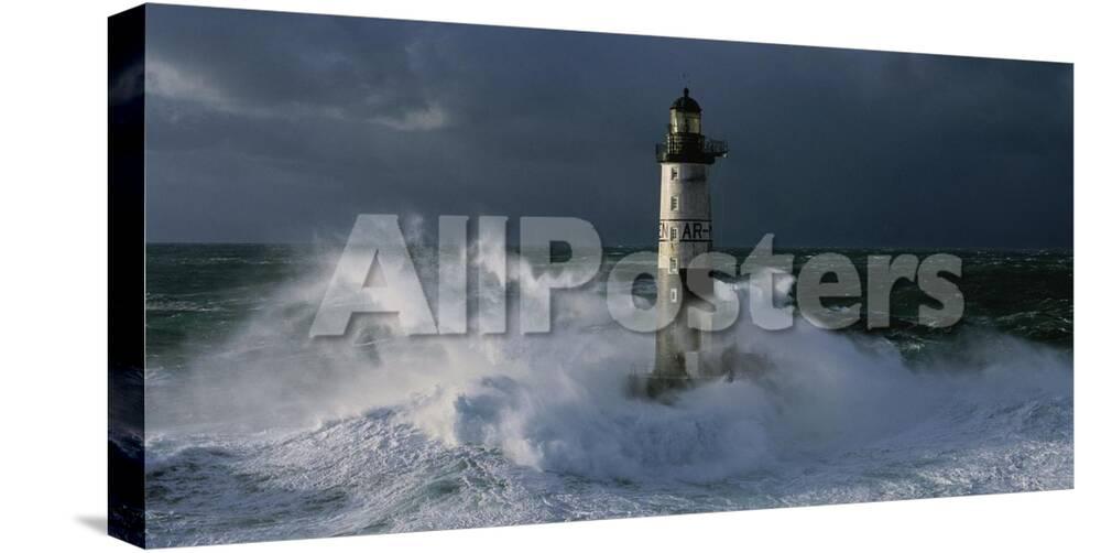 Phare D Ar Men Lors Une Tempete Stretched Canvas Print By Jean Phare D Ar Men Lors Une Tempete Stretched Canvas Print By Jean Guichard Allposters Co Uk