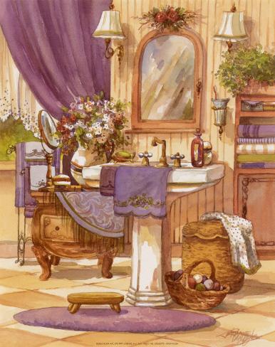 Cuarto de baño victoriano II Arte por Jerianne Van Dijk en AllPosters.es