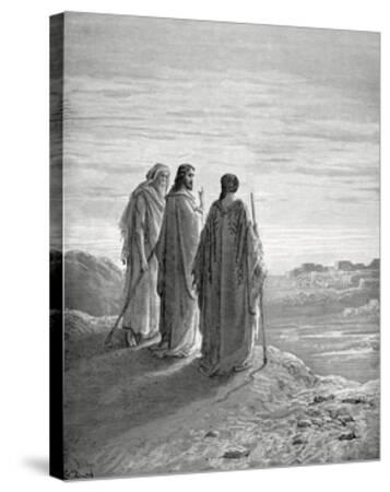 'Jesus and the Disciples of Emmaus. Engraving. 19th Century.' Giclee ...