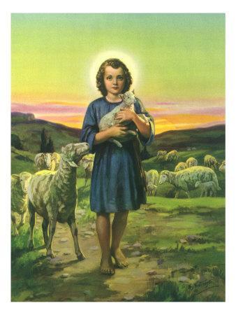 'Jesus Holding Lamb' Giclee Print | AllPosters.com