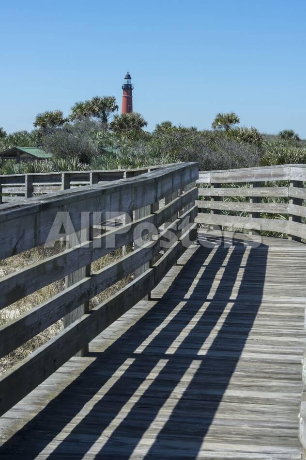 Florida New Smyrna Beach Smyrna Dunes Park Boardwalk Ponce Inlet Lighthouse Photographic Print Jim Engelbrecht Allposters Com
