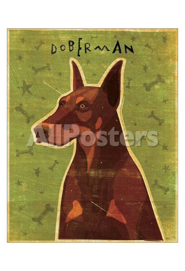 doberman red giclee print by john golden at allposters com