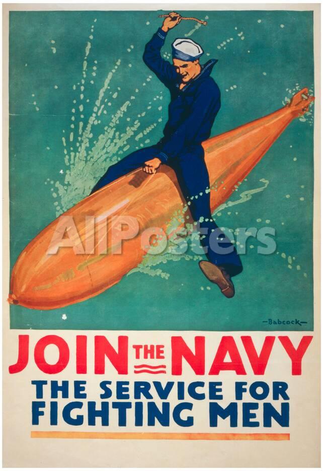 Join The Navy War Propaganda Vintage Ad Poster Print Posters Allposters Com