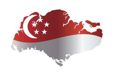 Download Singapore Flag In Map Silhouette Isolated Illustration ...