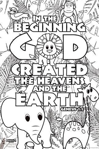 Genesis 1 Coloring Pages Sketch - Jungle Genesis Coloring A G 13387743 0