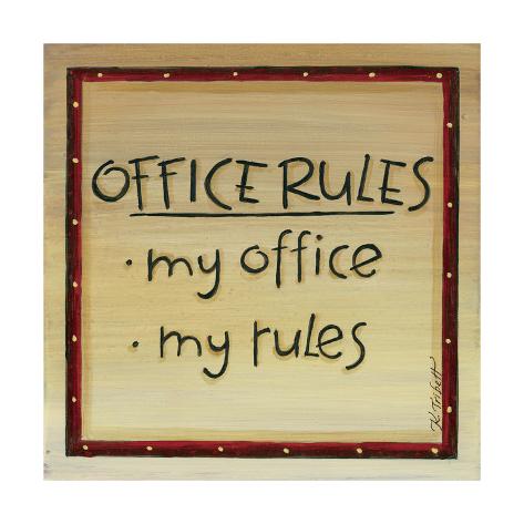 Office Rules Pôsters por Karen Tribett na AllPosters.com.br