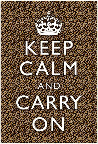 Keep Calm and Carry On Leopard Print Poster Posters at AllPosters.com