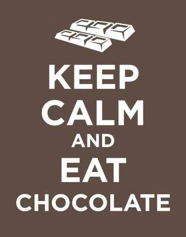 オールポスターズの「Keep Calm and Eat Chocolate Poster Card」アートポスター