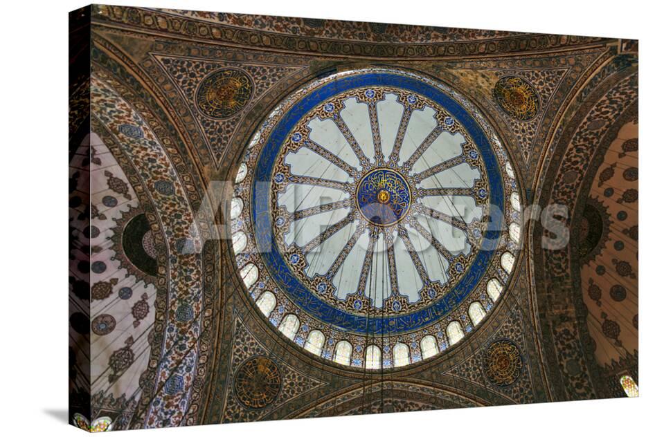 Ceiling Inside Blue Mosque Istanbul Turkey Photographic Print By
