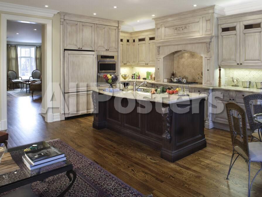 Kitchen With Pickled Oak Cabinets Photographic Print Allposters Com