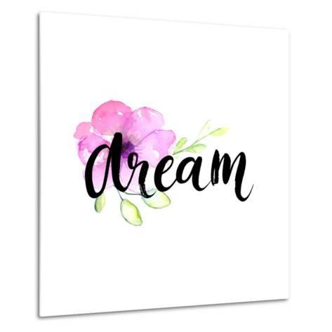 dream inspirational word at pastel violet background typography