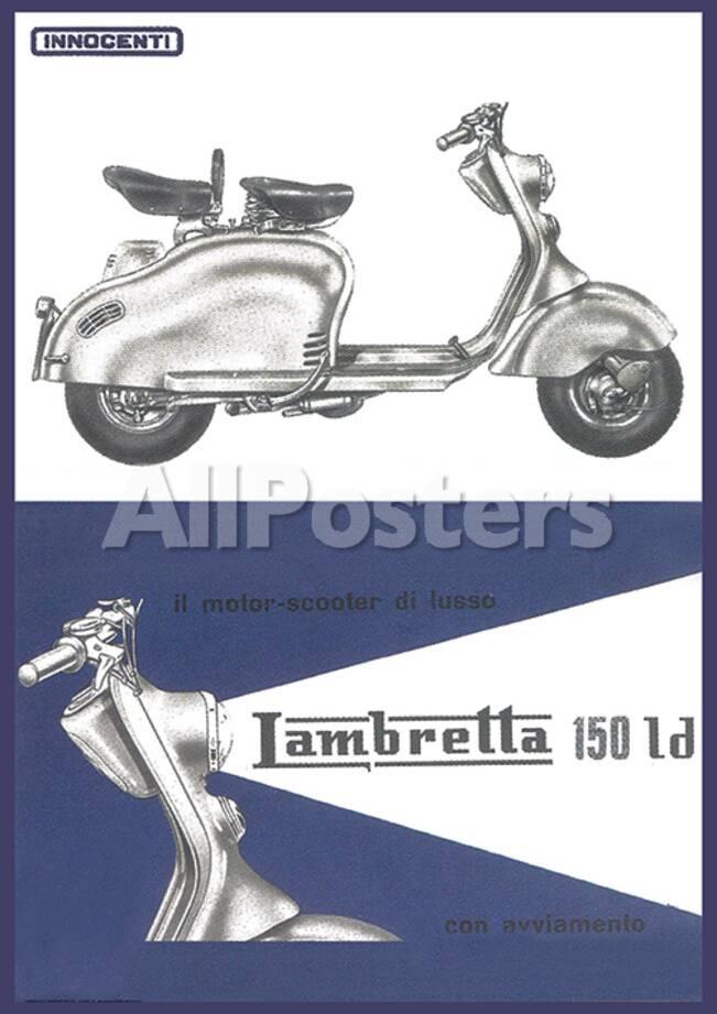Lambretta Scooter 150 Ld Vintage Style Poster Masterprint Allposters Com