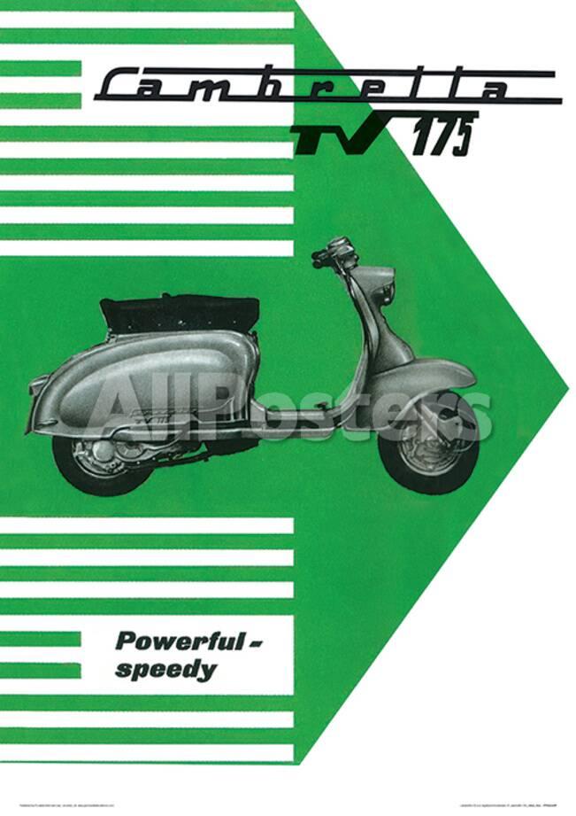 Lambretta Scooter Tv 175 Vintage Style Poster Masterprint Allposters Com
