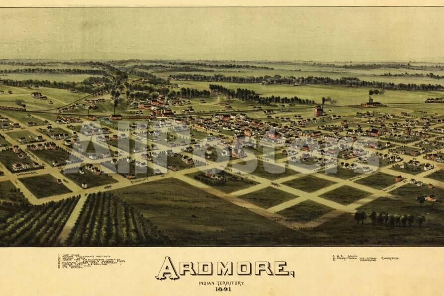 Ardmore Oklahoma Panoramic Map Ardmore Ok Prints Lantern Press Allposters Com