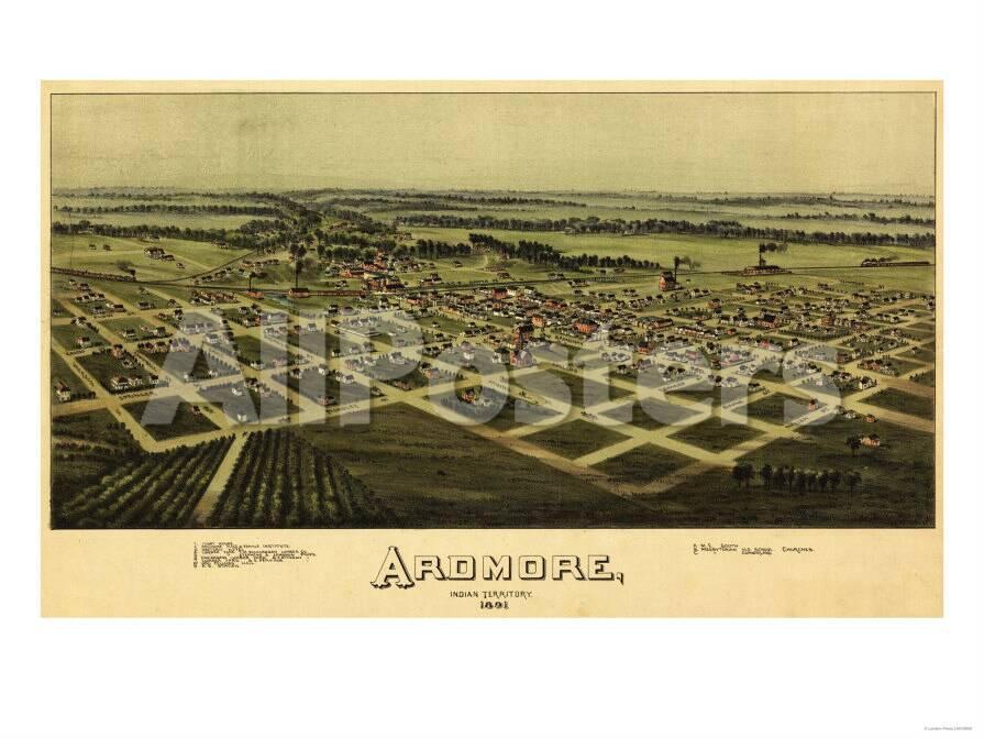 Ardmore Oklahoma Panoramic Map Ardmore Ok Prints Lantern Press Allposters Com