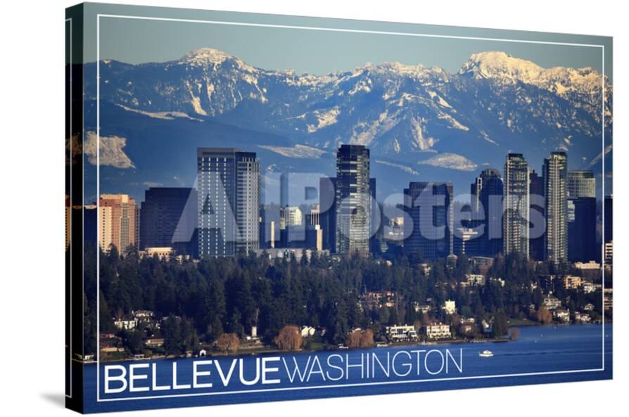 Bellevue Washington Lake Washington And Skyline Poster Lantern Press Allposters Com