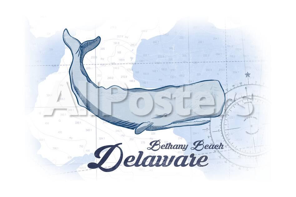 Bethany Beach Delaware Whale Blue Coastal Icon Bethany Beach Delaware Whale Blue Coastal Icon