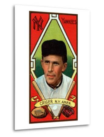 New York City, NY, New York Yankees, Louis Criger, Baseball Card Print by Lantern Press at ...