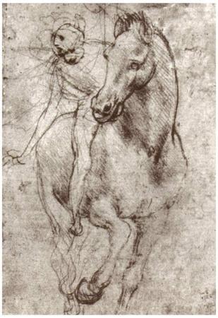 Download 'Leonardo da Vinci (Horse and rider) Art Poster Print' Prints - | AllPosters.com