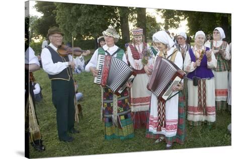 Lithuania, Vilnius County, Kernave, Midsummer's Day Celebration Giclee ...