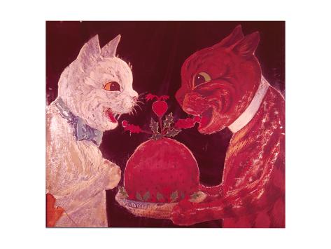 Brown And White Cats With Plum Pudding Brown And White Cats With Plum Pudding