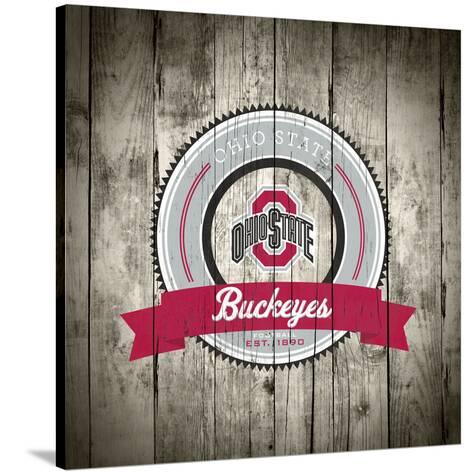 ohio state buckeyes logo on wood prints by lulu ohio state buckeyes logo on wood prints by lulu