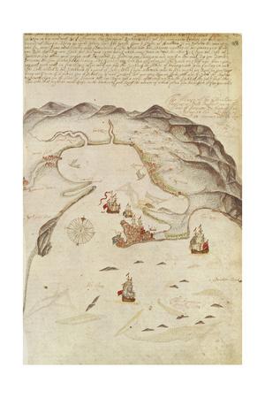 'Map of Jamaica, Port Royal before Earthquake in 1692, from Journal by ...