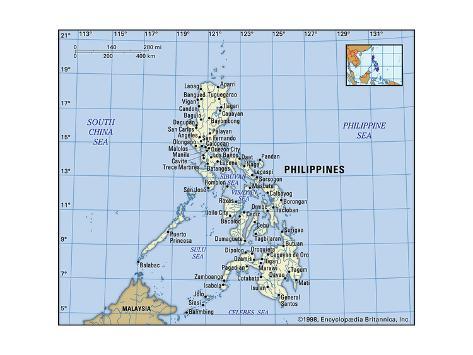 Map of Philippines Posters - AllPosters.co.uk