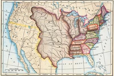 Map of the U.S. in 1803, Showing the Louisiana Purchase Giclee Print at www.semadata.org