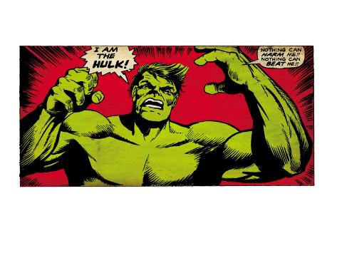Marvel Comics Retro: The Incredible Hulk Comic Panel (aged) Láminas en