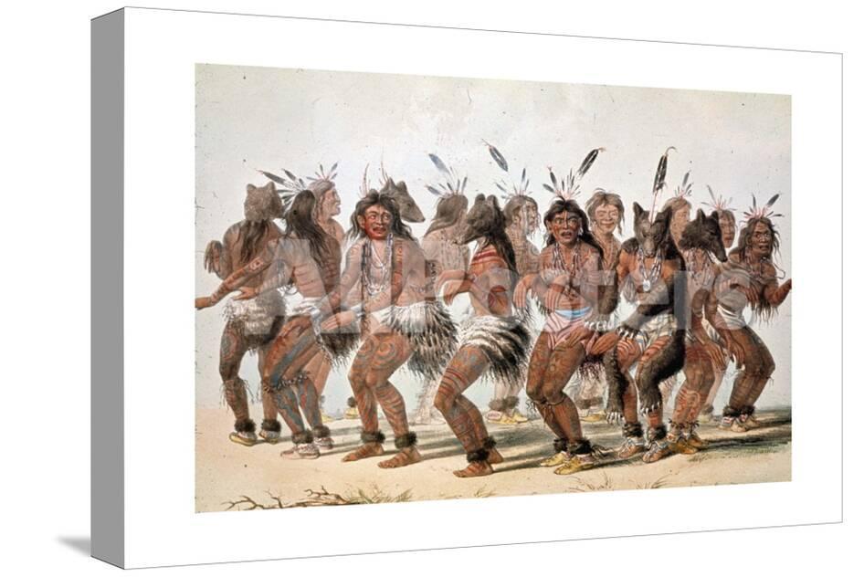 La Danse De L Ours Chez Les Indiens D Amerique Du Nord Giclee Print Mc Gahey D Apres G Catlin Allposters Com