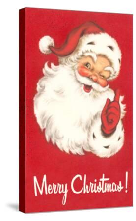 Download Merry Christmas. Winking Santa Claus Poster at AllPosters.com
