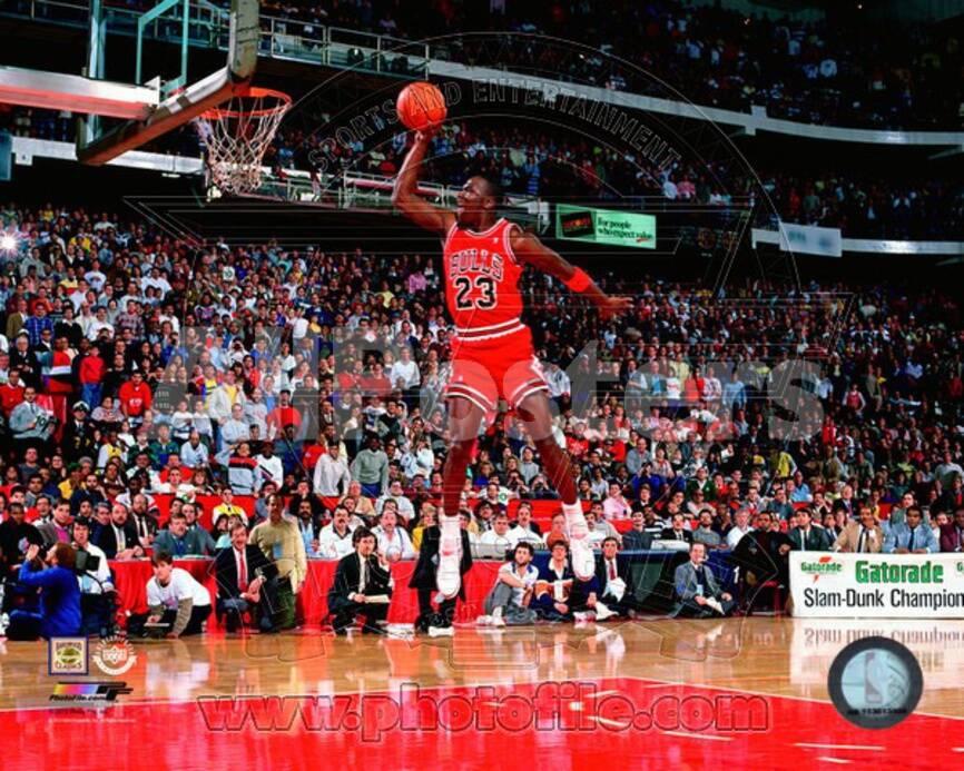 nba michael jordan 1988 nba slam dunk contest action photo at
