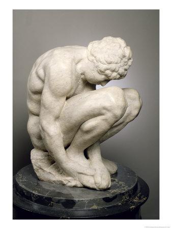 'Crouching Boy, circa 1530-34' Giclee Print - Michelangelo Buonarroti