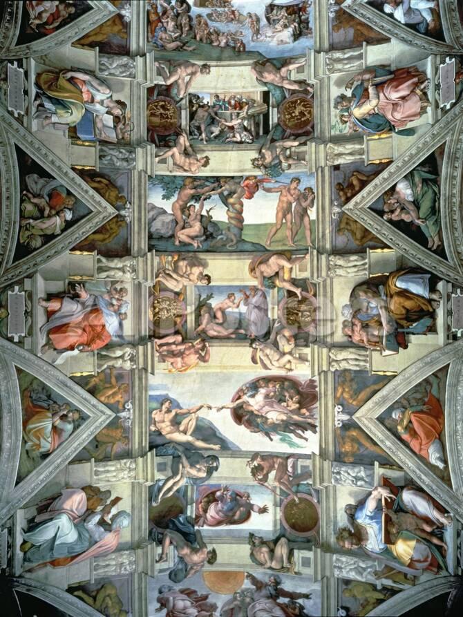 Sistine Chapel Ceiling And Lunettes 1508 12 Giclee Print By