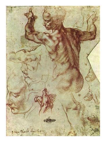24x36 Michelangelo Buonarroti Poster Libian Sibyl