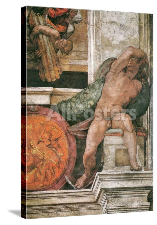 Detail Of The Sistine Chapel Ceiling In The Vatican 1508 1512