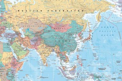 'Middle East and Asia map' Posters - | AllPosters.com