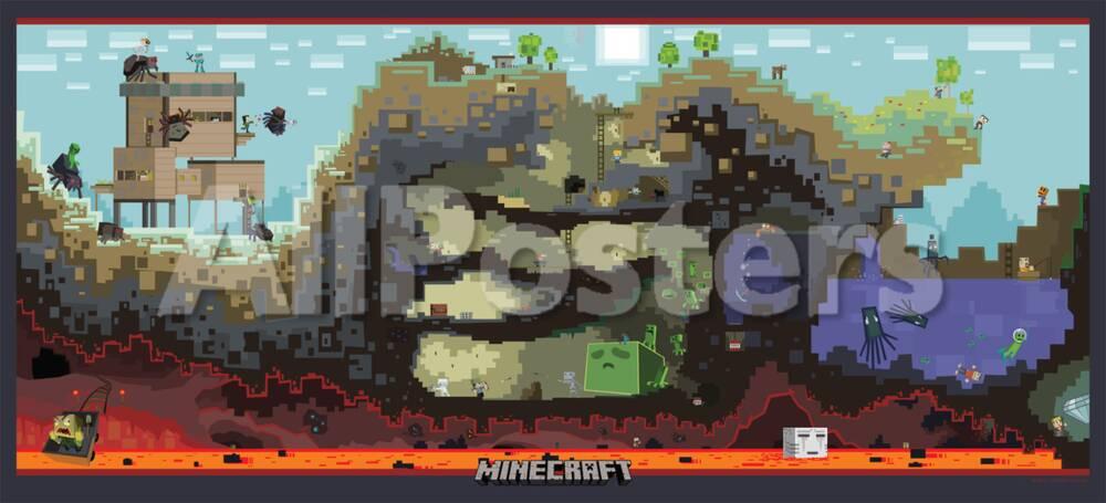 Minecraft Cross Section Video Game Premium Poster Posters Allposters Com