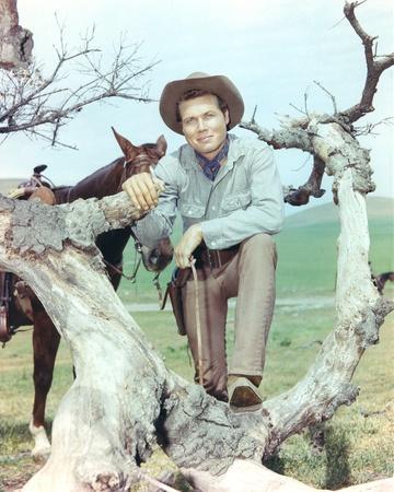 Laramie Cast posed on Tree Branch Cowboy Outfit' Photo - Movie Star News |  AllPosters.com