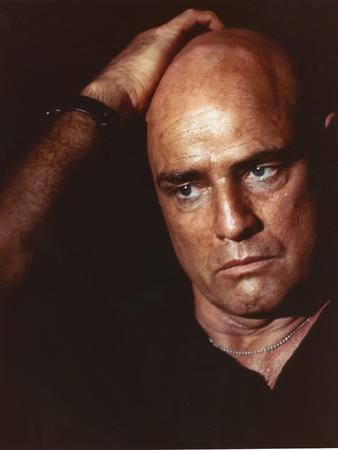 'Marlon Brando with Hand on Head Movie Still From Apocalypse Now' Photo