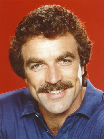 Tom Selleck in Blue Polo Shirt Close-up Portrait Photo by Movie Star ...