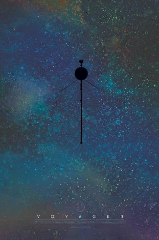Print NASA Voyager Poster Wall Art The Voyagers Reaching for the Stars
